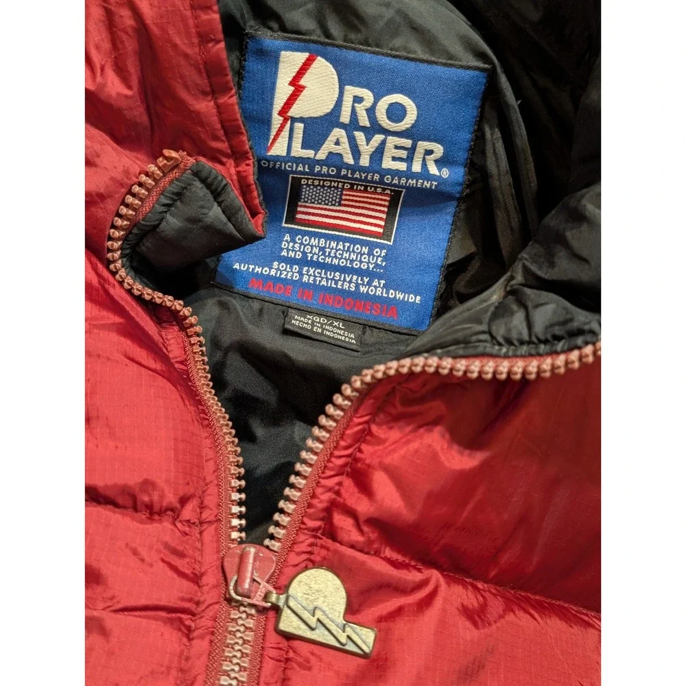 Vintage Pro Player‎ SF 49ers Goose Down Puffer Jacket Size XL 90s NFL READ